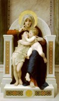 The Virgin, The Baby Jesus And Saint John The Baptist by William Adolphe Bouguereau