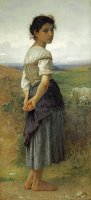 The Young Shepherdess by William Adolphe Bouguereau