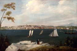 View of New Bedford From Fairhaven Circa 1848 by William Allen Wall