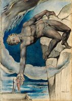Antaeus Setting Down Dante And Virgil in The Last Circle of Hell by William Blake