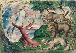 Dante Running From The Three Beasts by William Blake
