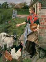 Feeding the Chickens by William Edward Millner