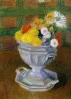 Flowers in an Ironstone Urn by William Glackens