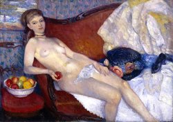 Nude with Apple by William Glackens