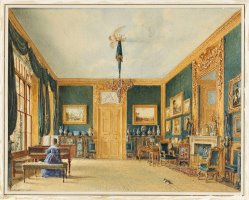 The Green Drawing Room of The Earl of Essex at Cassiobury by William Henry Hunt
