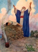 Abraham And Isaac On Mount Moriah by William Henry Margetson
