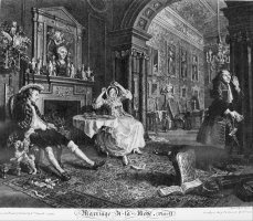 Marriage a La Mode, Plate 2, (early in The Morning) by William Hogarth