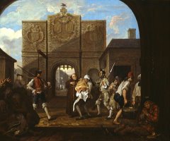 O The Roast Beef of Old England ('the Gate of Calais') by William Hogarth
