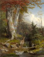 Mountain Stream And Deer, 1865 by William Holbrook Beard