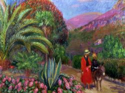 Woman with Child on a Donkey by William James Glackens
