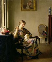 Woman Sewing by William McGregor Paxton