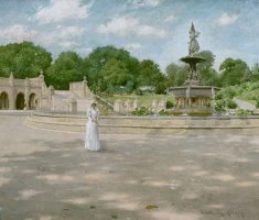 An Early Stroll in The Park by William Merritt Chase