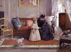 Mrs. Chase And Child (i'm Going to See Grandma) by William Merritt Chase