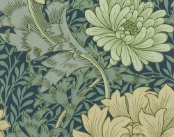 Wallpaper Sample with Chrysanthemum by William Morris