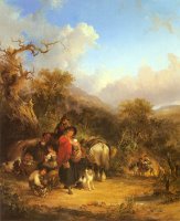 A Rest by The Roadside by William Shayer, Snr
