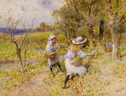 The Primrose Gatherers by William Stephen Coleman