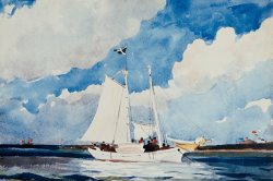 Fishing Schooner in Nassau by Winslow Homer