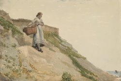 Girl Carrying a Basket by Winslow Homer