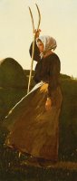 Girl with Pitchfork by Winslow Homer