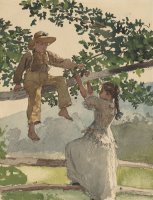 On The Fence by Winslow Homer