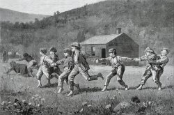 Snap The Whip, From The Harper's Weekly, September 20, 1873 by Winslow Homer