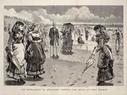 The Beach at Long Branch, Published As an Art Supplement to Appleton's Journal, August 21, 1869 by Winslow Homer