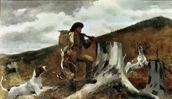 The Hunter and his Dogs by Winslow Homer